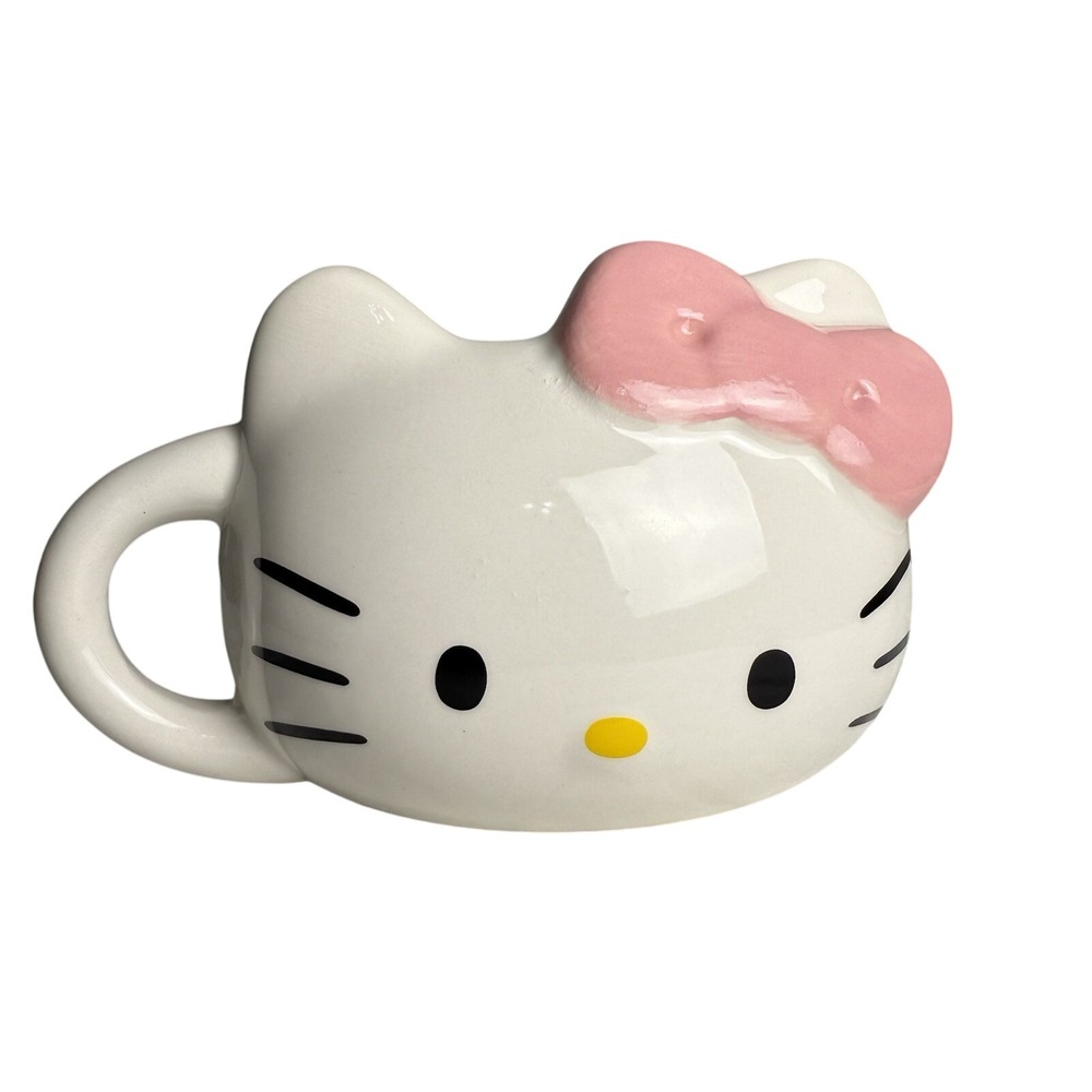 NEW Sanrio Hello Kitty Coffee Mug Pink Bow Planter Office Teacher Gift Kitty Cat